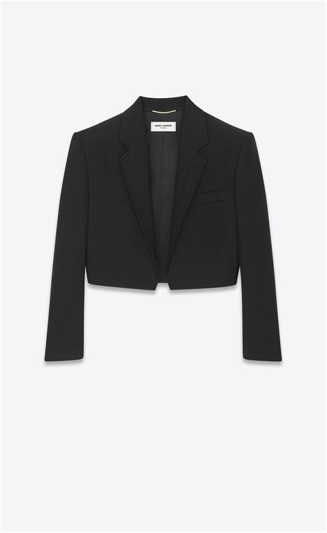 ysl blazer|saint laurent cropped blazer.